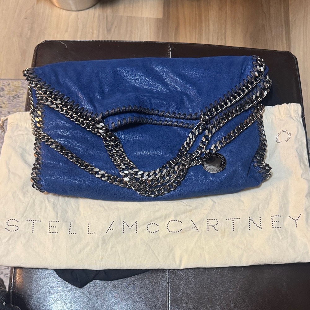 Stella McCartney Royal Blue Chain Clutch